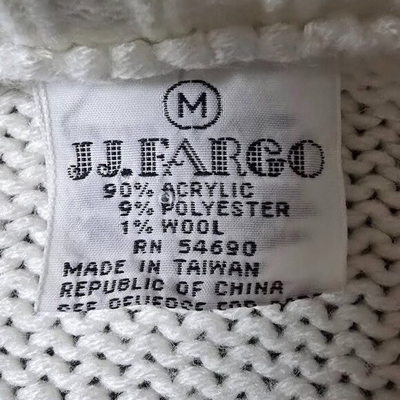 Vintage 90s Dog Sweater Fuzzy Knit Crewneck Medium White Red Poodle Holiday - Picture 7 of 8